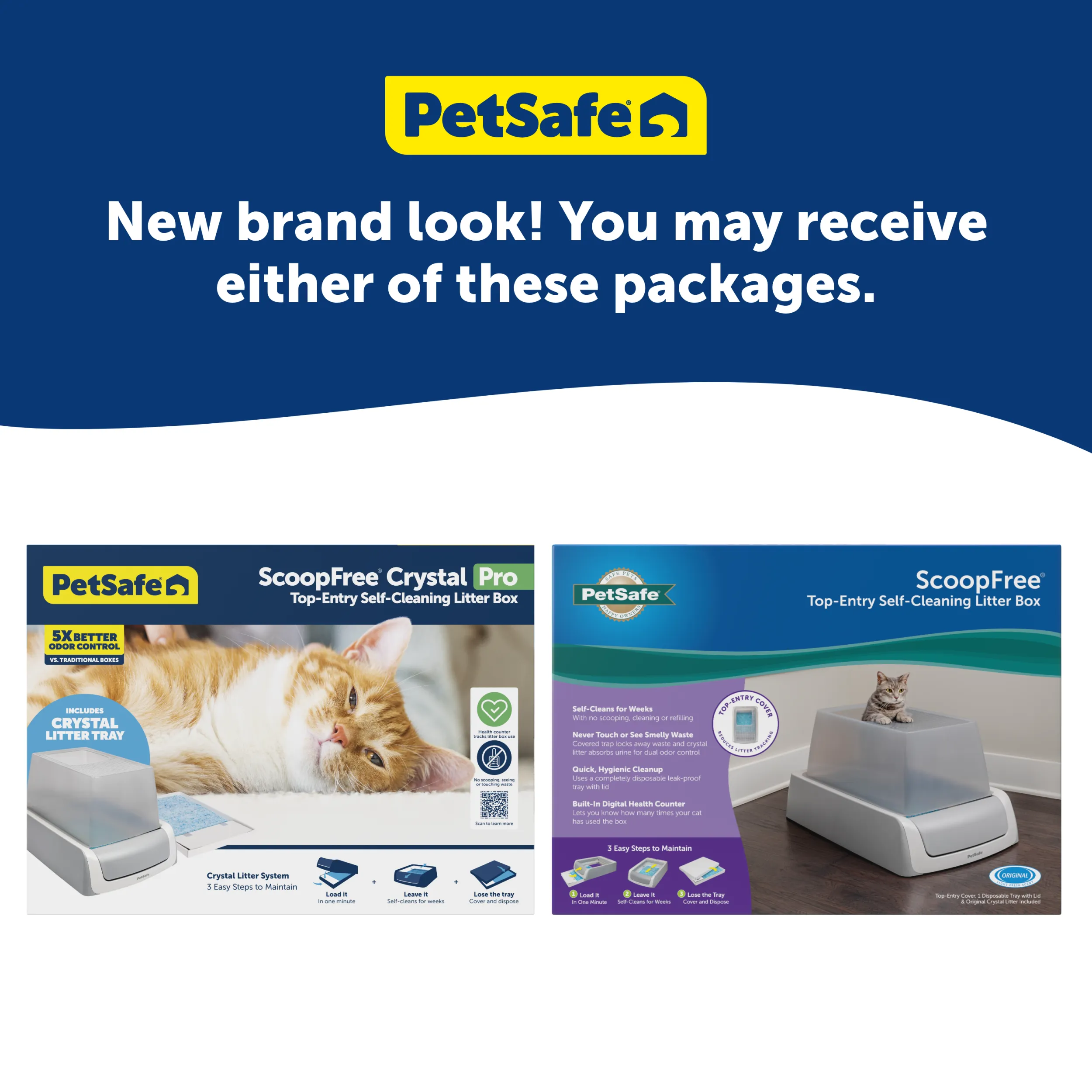 ScoopFree® Crystal Pro Top Entry Self-Cleaning Litter Box