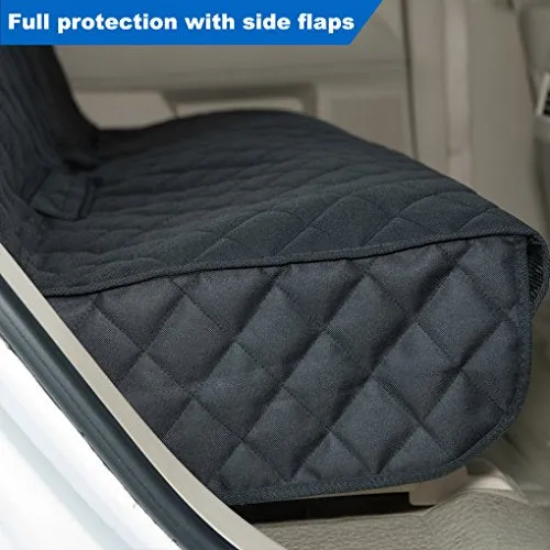 VIEWPETS Bench Car Seat Cover Protector - Waterproof, Heavy-Duty and Nonslip Pet Car Seat Cover for Dogs with Universal Size Fits for Cars, Trucks & SUVs(Black)