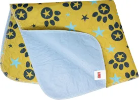 Washable Pee Pads for Dogs Superior Reusable Puppy Pads Pet Training Pads - 100% Waterproof Dog Pee Pad Protects Against Urine Leakage Non-Slip Grip - Yellow Star Prints (36 x 72 (1 Pack))