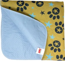 Washable Pee Pads for Dogs Superior Reusable Puppy Pads Pet Training Pads - 100% Waterproof Dog Pee Pad Protects Against Urine Leakage Non-Slip Grip - Yellow Star Prints (72 x 72 (1 Pack))